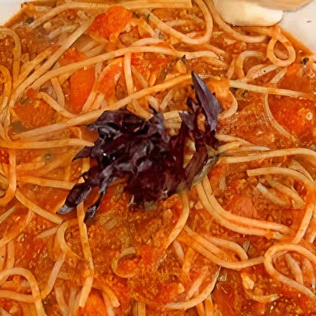 Pasta with Bolognese (Meat) Sauce.